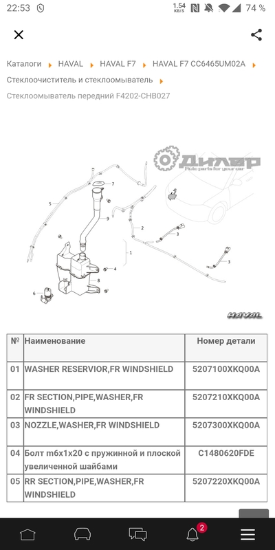 Haval f7 схема запчастей